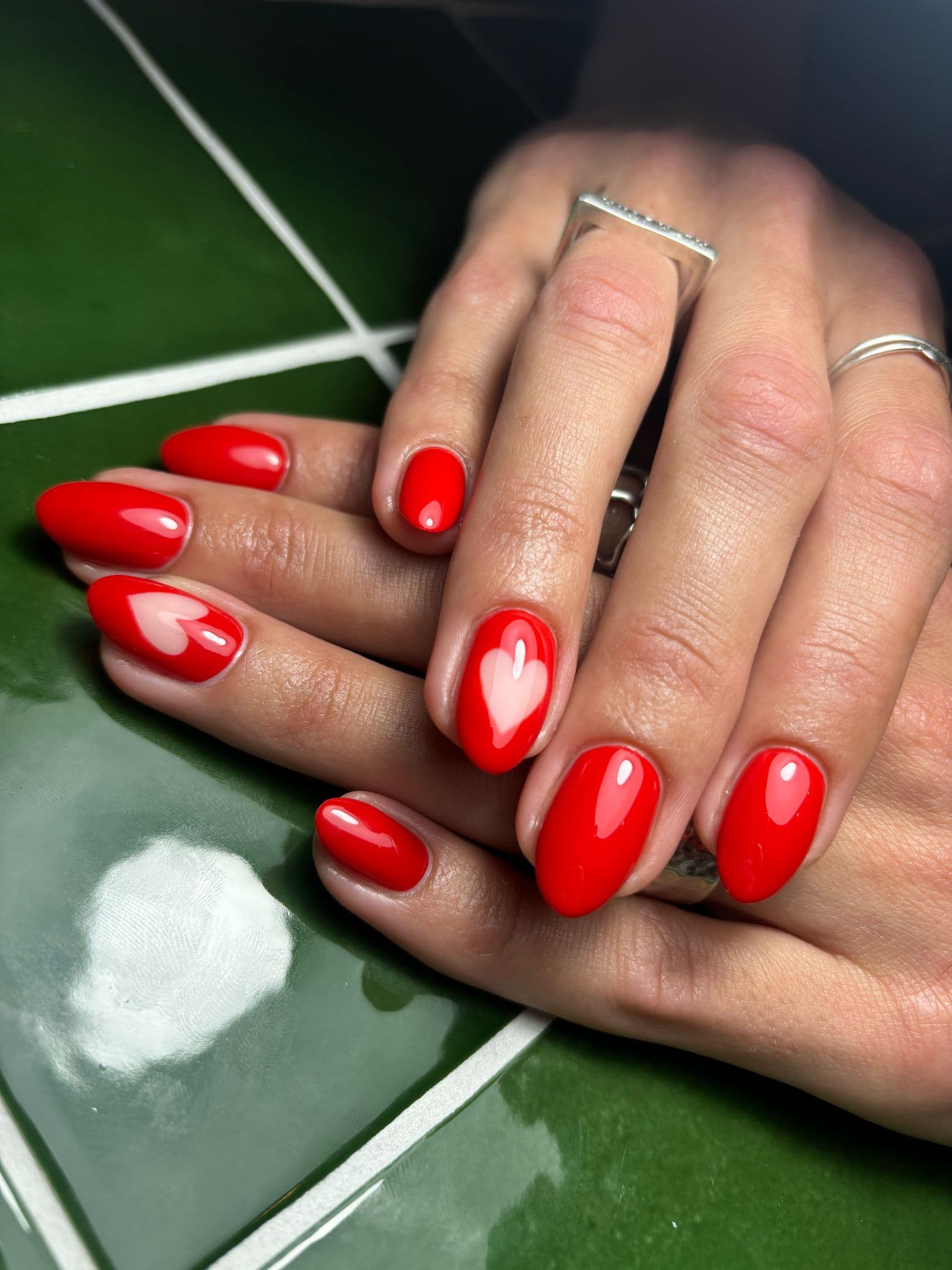 Matte finish dark nails